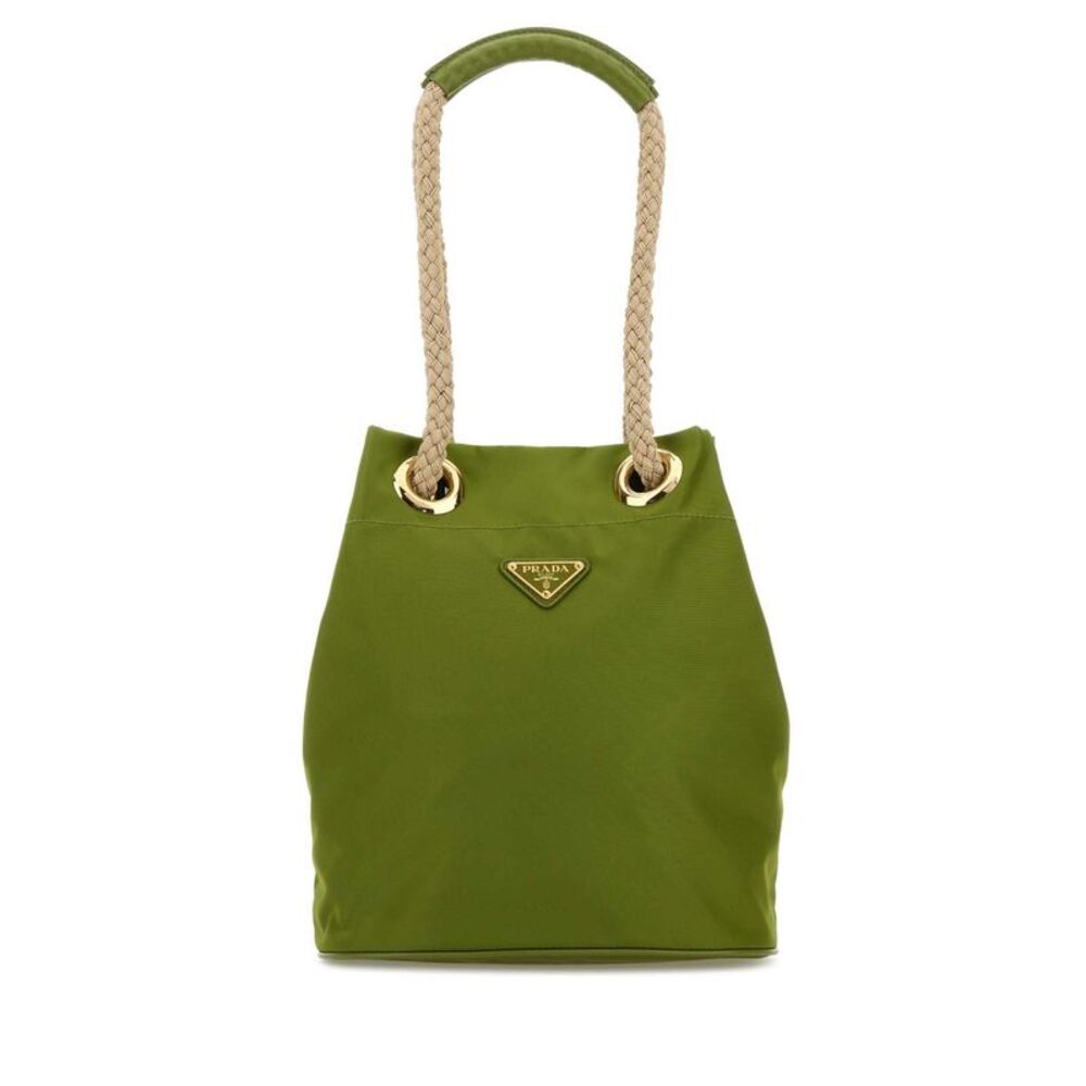 Prada Women Green Re-Nylon Prada Mariner Bucket Bag